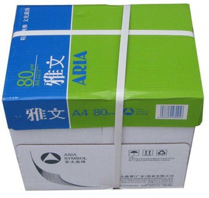 复印纸 亚太森博/ASIASYMBOL 亚太森博 雅文 A4 80g 8包 500张/包 白色