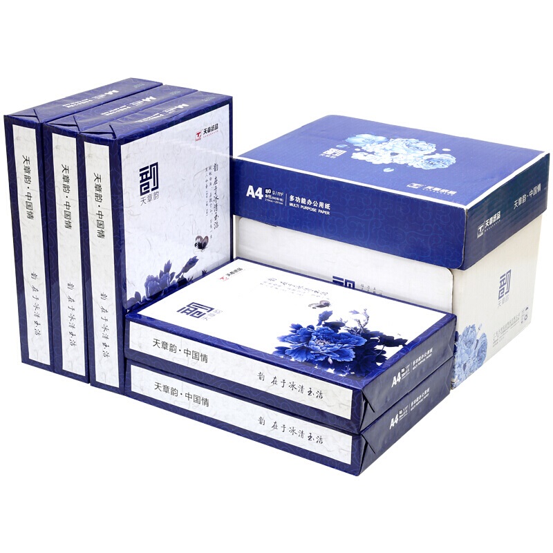 复印纸 天章/TANGO 天章 天章韵 A4 80g 10包 400张/包 白色